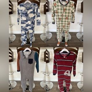 ♥️Set of 4 - Fleece footie pajamas 4T